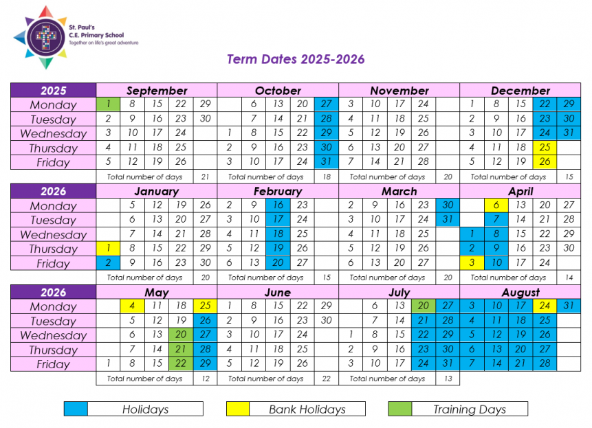 Term Dates 2025-26 