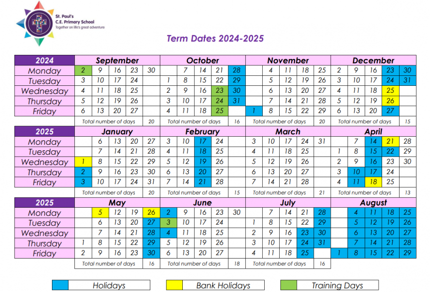 Term Dates 2024-25 
