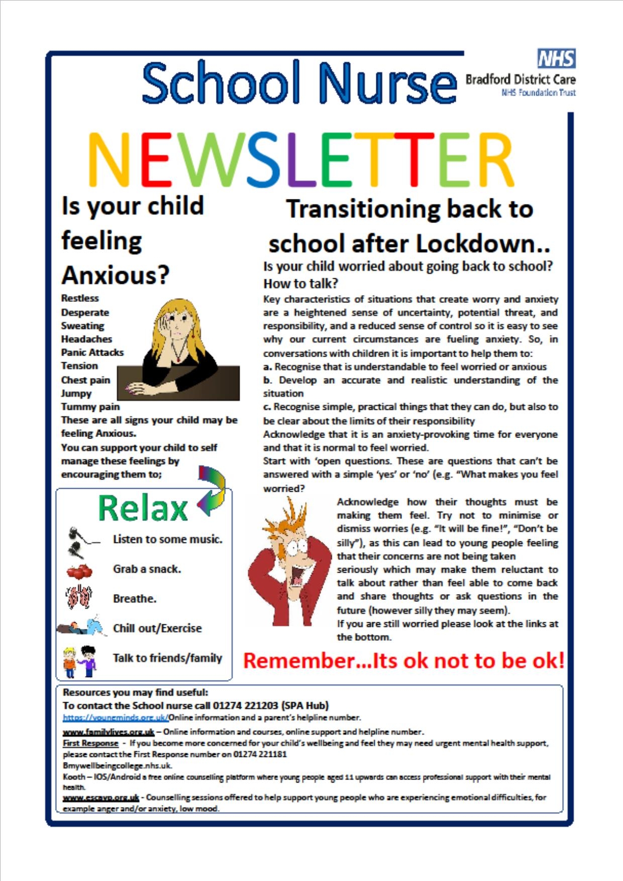 School nurse newsletter